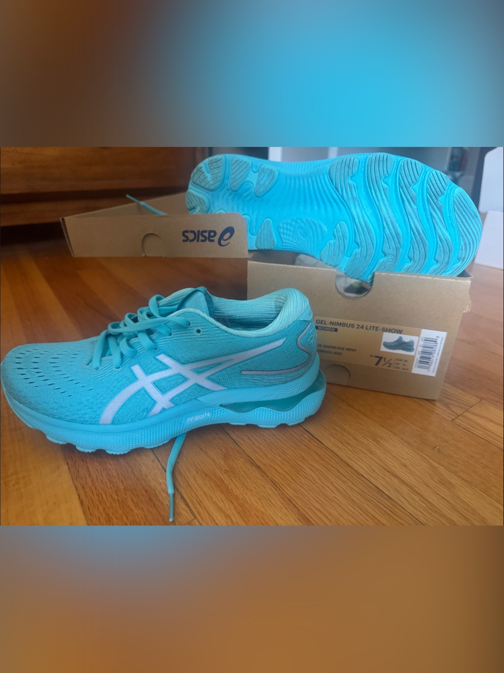 Women’s ASICS Gel Nimbus 24 Lite - Show Lite Show/Ice Mint 7.5